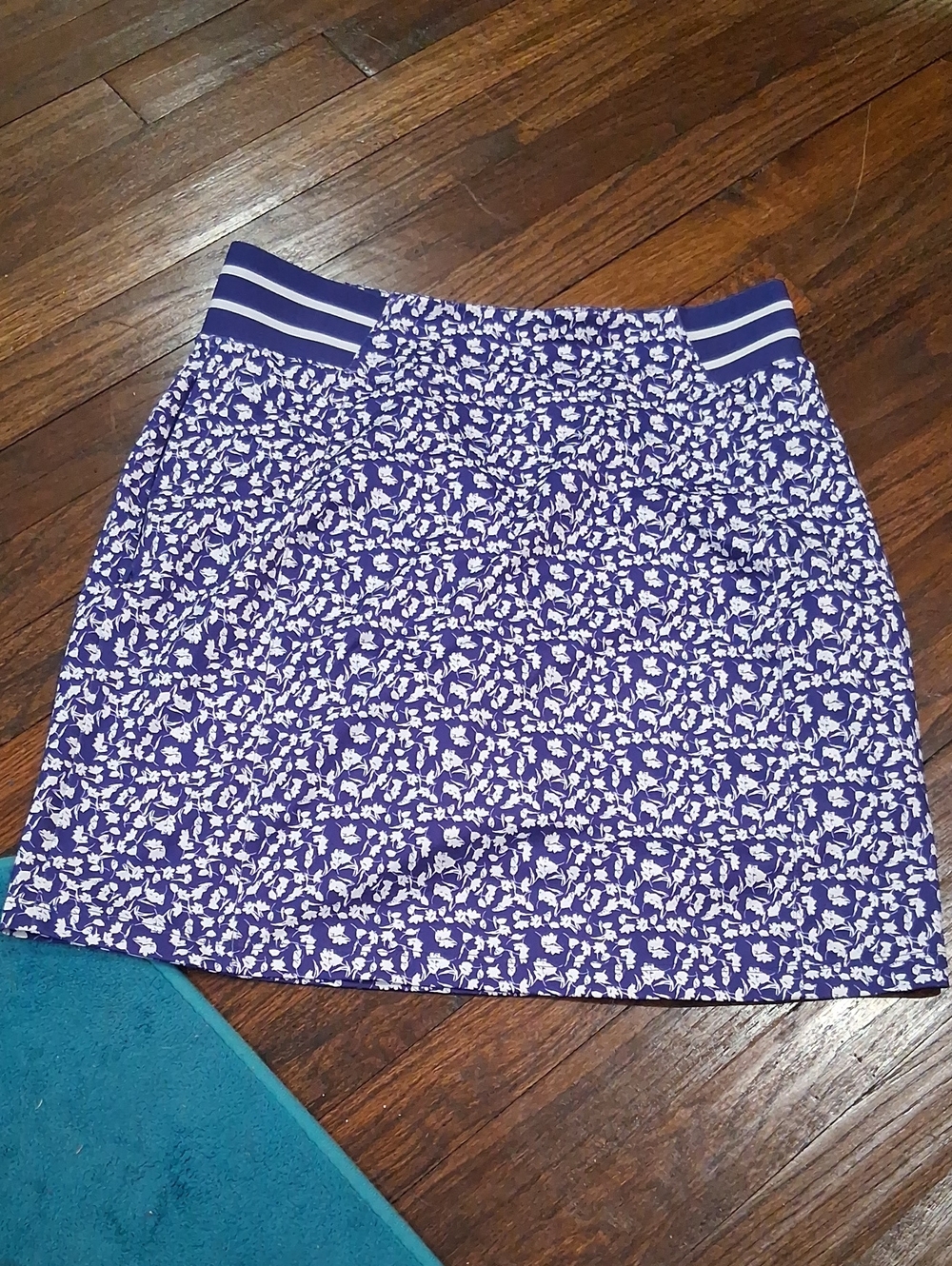 Lady Hagen Purple and White Floral Mini Skirt